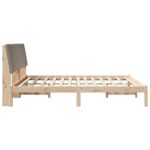 vidaXL Rám postele Hnedá a taupe 180 x 200 cm Borovicový masív – Obrázok 6