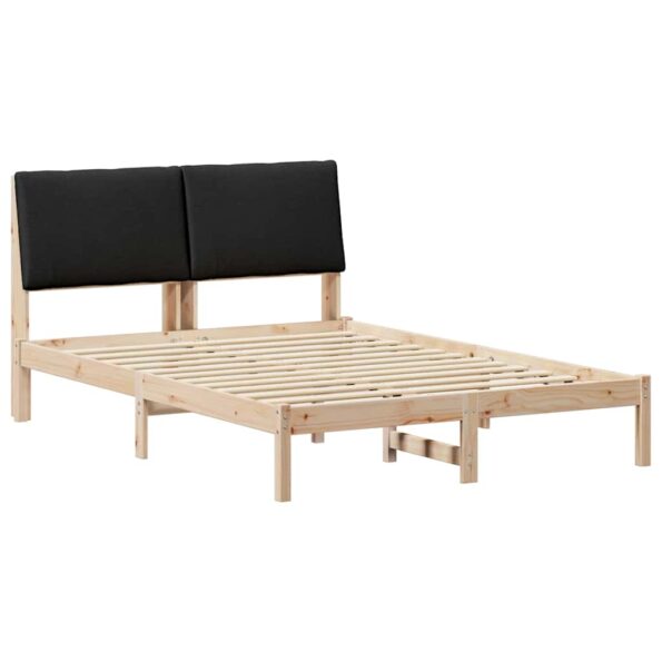 vidaXL Rám postele Hnedá a čierna 160 x 200 cm Borovicový masív – Obrázok 2