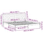 vidaXL Rám postele s čelnou doskou Hnedá 200 x 200 cm látka – Obrázok 11
