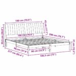 vidaXL Rám postele s čelnou doskou Hnedá 180 x 200 cm látka – Obrázok 11