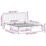 vidaXL Rám postele s čelnou doskou Hnedá 160 x 200 cm látka – Obrázok 11
