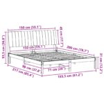 vidaXL Rám postele s čelnou doskou Hnedá 150 x 200 cm látka – Obrázok 11