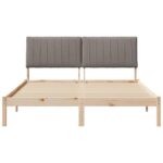 vidaXL Rám postele s čelnou doskou Hnedá 150 x 200 cm látka – Obrázok 5