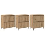 vidaXL Komody 3 pcs dub artisan 180 x 35 x 70 cm Kompozitné drevo – Obrázok 2
