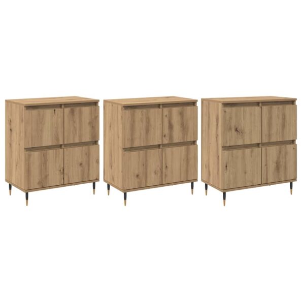 vidaXL Komody 3 pcs dub artisan 180 x 35 x 70 cm Kompozitné drevo – Obrázok 2