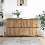 vidaXL Komody 2 pcs dub artisan 120 x 35 x 70 cm Kompozitné drevo – Obrázok 4