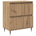 vidaXL Komody 2 pcs dub artisan 120 x 35 x 70 cm Kompozitné drevo – Obrázok 5