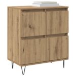 vidaXL Komody 2 pcs dub artisan 120 x 35 x 70 cm Kompozitné drevo – Obrázok 3