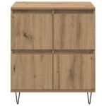 vidaXL Komody 2 pcs dub artisan 120 x 35 x 70 cm Kompozitné drevo – Obrázok 7