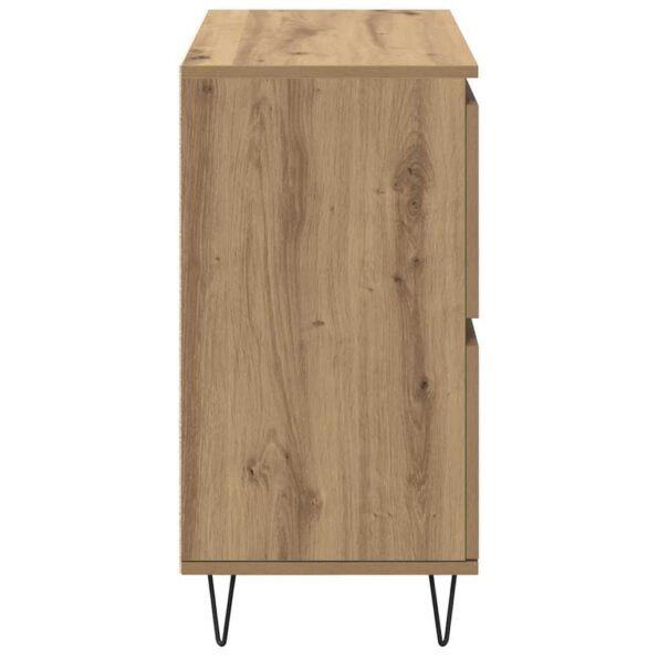 vidaXL Komody 2 pcs dub artisan 120 x 35 x 70 cm Kompozitné drevo – Obrázok 8