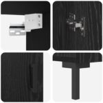 vidaXL Highboard Čierny dub 69.5 x 34 x 180 cm Kompozitné drevo – Obrázok 9