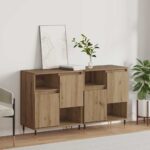 vidaXL Komody 2 pcs dub artisan 120 x 35 x 70 cm Kompozitné drevo