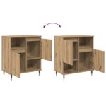 vidaXL Komody 2 pcs dub artisan 120 x 35 x 70 cm Kompozitné drevo – Obrázok 12