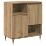vidaXL Komody 2 pcs dub artisan 120 x 35 x 70 cm Kompozitné drevo – Obrázok 5