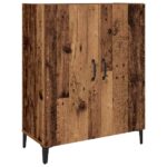 vidaXL Highboard 2 pcs Staré drevo 69.5 x 34 x 180 cm Kompozitné drevo – Obrázok 7