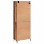 vidaXL Highboard 2 pcs Staré drevo 69.5 x 34 x 180 cm Kompozitné drevo – Obrázok 8