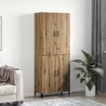 vidaXL Highboard 2 pcs dub artisan 69.5 x 34 x 180 cm Kompozitné drevo