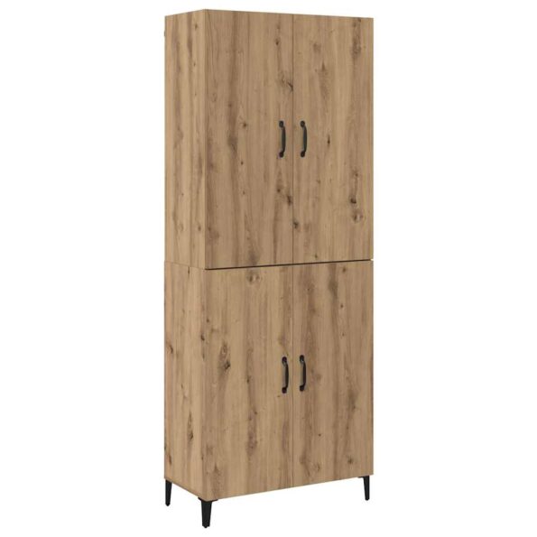 vidaXL Highboard 2 pcs dub artisan 69.5 x 34 x 180 cm Kompozitné drevo – Obrázok 2