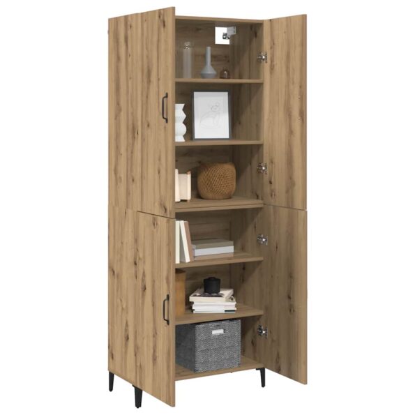 vidaXL Highboard 2 pcs dub artisan 69.5 x 34 x 180 cm Kompozitné drevo – Obrázok 3