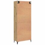 vidaXL Highboard 2 pcs dub artisan 69.5 x 34 x 180 cm Kompozitné drevo – Obrázok 8