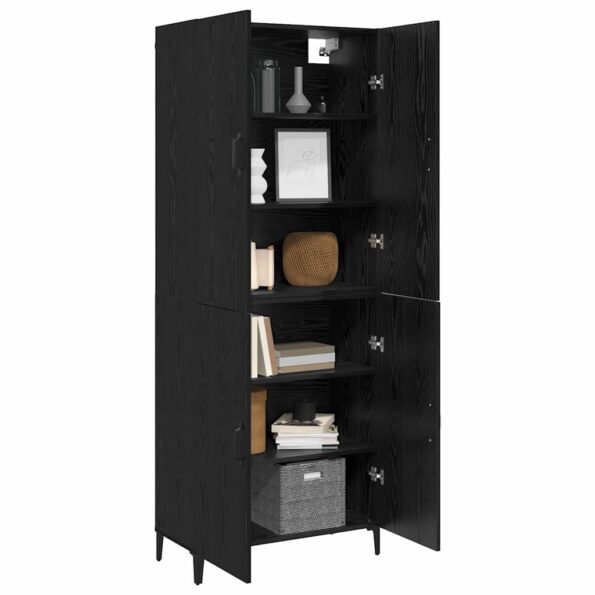 vidaXL Highboard 2 pcs Čierny dub 69.5 x 34 x 180 cm Kompozitné drevo – Obrázok 3