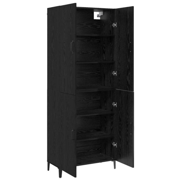 vidaXL Highboard 2 pcs Čierny dub 69.5 x 34 x 180 cm Kompozitné drevo – Obrázok 5