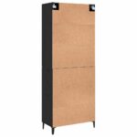 vidaXL Highboard 2 pcs Čierny dub 69.5 x 34 x 180 cm Kompozitné drevo – Obrázok 8