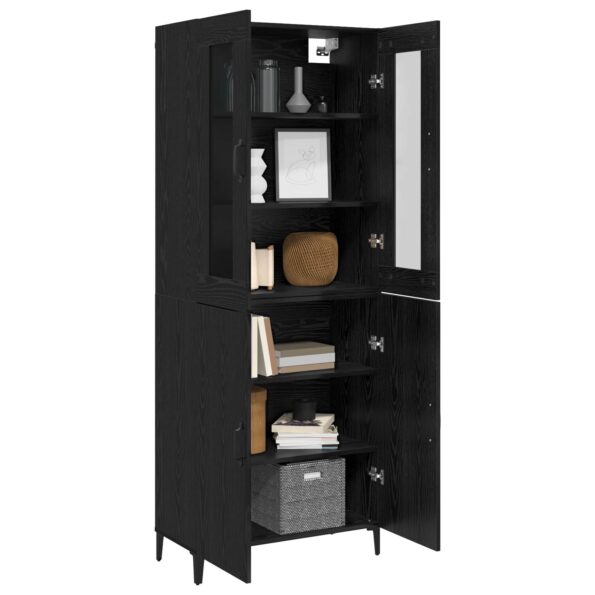 vidaXL Highboard 2 pcs Čierny dub 69.5 x 34 x 180 cm Kompozitné drevo – Obrázok 3