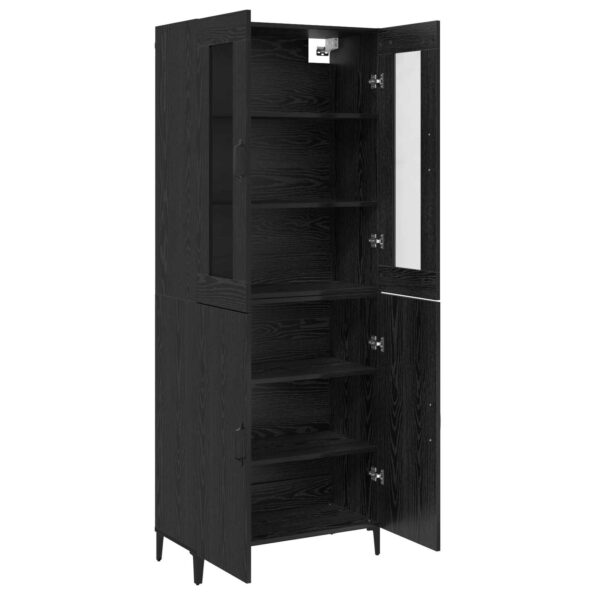 vidaXL Highboard 2 pcs Čierny dub 69.5 x 34 x 180 cm Kompozitné drevo – Obrázok 5
