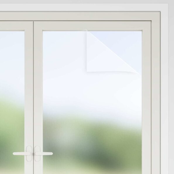 vidaXL Samolepiaca okenná fólia Frosted biela 90 x 500 cm PVC – Obrázok 4