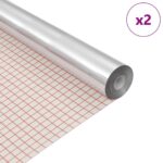 vidaXL Samolepiaca zrkadlová fólia 90 x 100 cm 2 pcs Strieborná PET – Obrázok 2