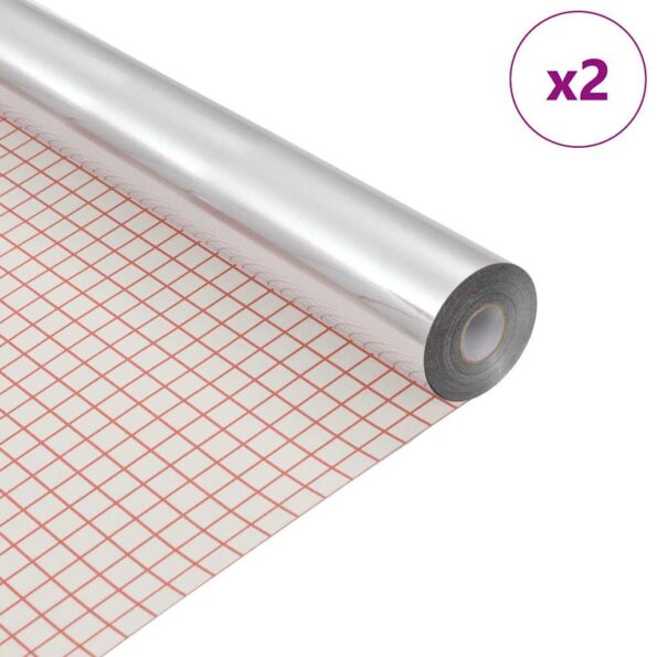 vidaXL Samolepiaca zrkadlová fólia 90 x 100 cm 2 pcs Strieborná PET – Obrázok 2