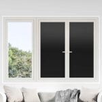 vidaXL Statická fólia na okná Čierna 45 x 1000 cm PVC