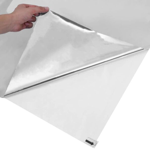 vidaXL Statický reflexný slnečný film na okná Strieborná 60 x 2000 cm – Obrázok 7