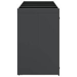 vidaXL Úložisko na 3 koše Wheelie Antracit 340 x 77.5 x 115.5 cm Oceľ – Obrázok 8