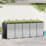 vidaXL Úložisko na 3 koše Wheelie Antracit 340 x 77.5 x 115.5 cm Oceľ