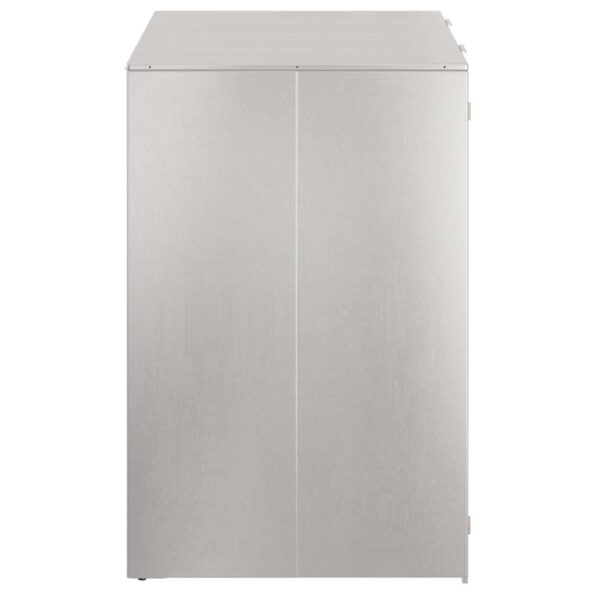 vidaXL Úložisko na 3 koše Wheelie Strieborná 340 x 77.5 x 115.5 cm – Obrázok 7