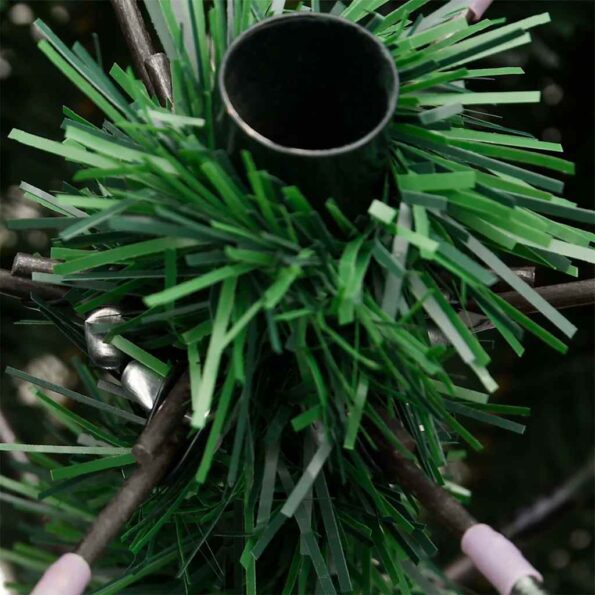 vidaXL Umelý Sklápací Vianočný Stromček Zelená 150 cm PVC a kov – Obrázok 13