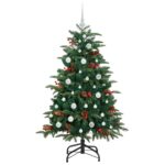 vidaXL Umelý vianočný stromček Zelená 150 cm PVC, kov a plast – Obrázok 4