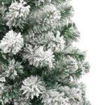 vidaXL Umelý Sklápací Vianočný Stromček Zelená a biela 210 cm – Obrázok 11