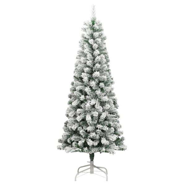 vidaXL Umelý Sklápací Vianočný Stromček Zelená a biela 240 cm – Obrázok 5