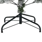 vidaXL Umelý vianočný stromček Zelená a biela 150 cm PVC a kov – Obrázok 12