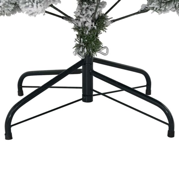 vidaXL Umelý vianočný stromček Zelená a biela 150 cm PVC a kov – Obrázok 12
