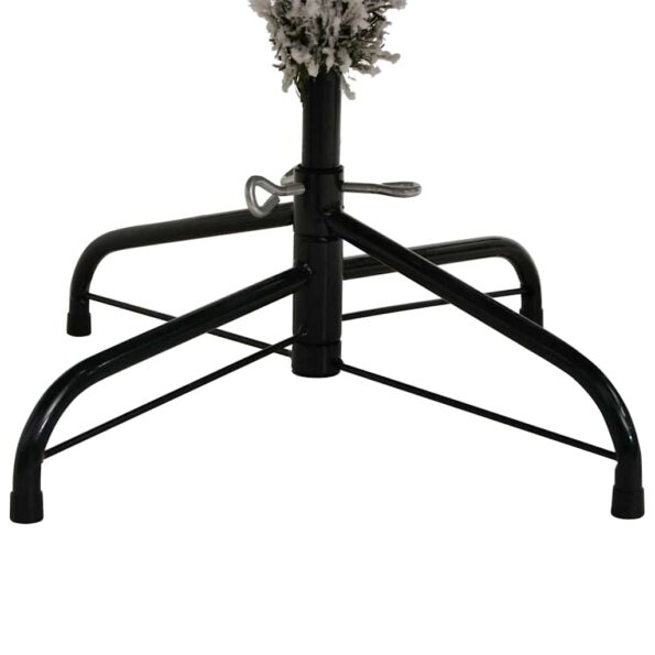 vidaXL Umelý vianočný stromček Zelená a biela 180 cm PVC a kov – Obrázok 12