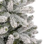 vidaXL Umelý vianočný stromček Zelená a biela 210 cm PVC a kov – Obrázok 12