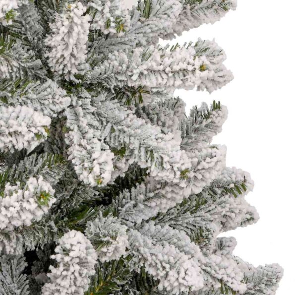 vidaXL Umelý vianočný stromček Zelená a biela 240 cm PVC a kov – Obrázok 10