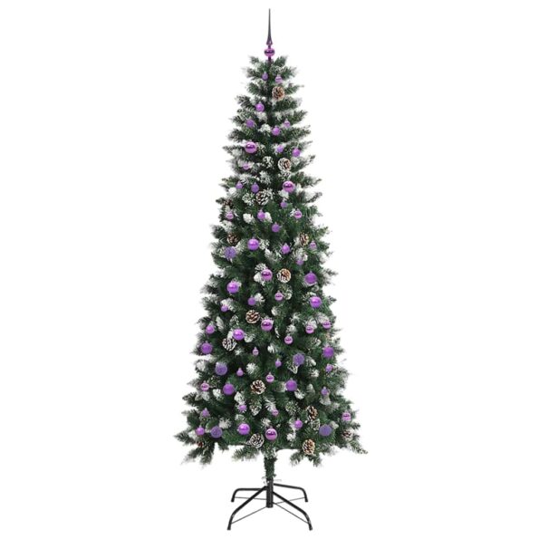 vidaXL Umelý vianočný stromček s 300 LED-i Zelená 96 x 96 x 240 cm – Obrázok 4