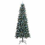 vidaXL Umelý vianočný stromček s 300 LED-i Zelená 96 x 96 x 240 cm – Obrázok 3