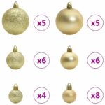 vidaXL Umelý vianočný stromček s 150 LED-i Zelená 43 x 43 x 150 cm – Obrázok 7