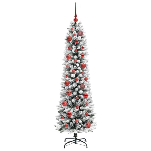 vidaXL Umelý vianočný stromček Biela 150 cm PVC, kov a plast – Obrázok 4